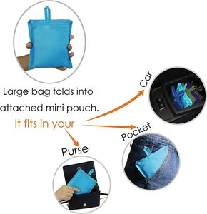 Sac de courses pliable en polyester et nylon 210D, grande capacité, écologique, portable et réutilisable, pour la vente en gros - Product Image 4