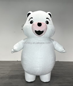 Tùy chỉnh Inflatable đen trắng gấu Linh Vật Trang phục linh vật động vật linh vật gấu trúc gấu fursuit cosplay lông phù hợp với cho người lớn - Product Image 4