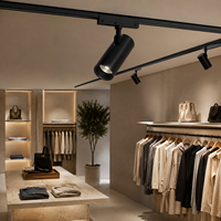 Rail magnétique LED super fin de 5 mm, éclairage sur rail réglable en aluminium, 6W COB LED, luminaires sur rail intelligents pour plafond, pour bureau/boutique/atelier