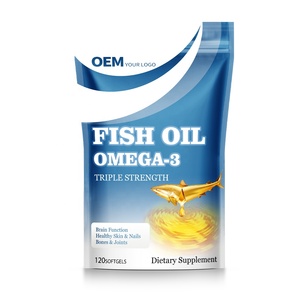 Cápsulas Blandas de Aceite de Pescado Omega-3 Halal, Suplemento para la Salud del Corazón y el Cerebro, Omega-3 de Aguas Profundas, 1000mg, Cápsulas de Gel de Aceite de Pescado Omega 3 - Product Image 1