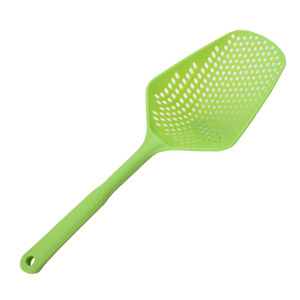Ice Scoop Mesh Strainer Large Plastic Draining Spoon For Noodles One Piece Long Handle Bpa Free Hand Wash Only - Product Image 2