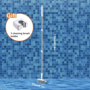 Cepillo de limpieza con mango de PP y cabezal de nailon, palo largo de 0.6 kg para <span class=keywords><strong>piscinas</strong></span> domésticas, elimina manchas difíciles - Product Image 5