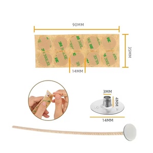 Kit <span class=keywords><strong>de</strong></span> fournitures <span class=keywords><strong>de</strong></span> fabrication <span class=keywords><strong>de</strong></span> bougies en coton naturel et mèches en bois avec autocollants, supports pour cire <span class=keywords><strong>de</strong></span> soja - Product Image 1