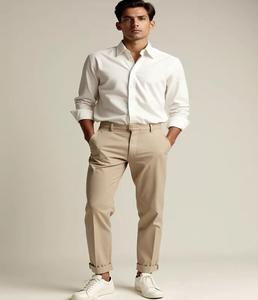 Camisa de Lino para Hombre, Diseño Clásico Informal, Tela Suave y Transpirable, Cómoda para el Verano, para Viajes, Actividades al Aire Libre y Uso Diario - Product Image 1