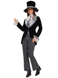 Costume de scène de magicien Chapeau <span class=keywords><strong>Fou</strong></span> Noir, style <span class=keywords><strong>dessin</strong></span> <span class=keywords><strong>animé</strong></span>, pour Halloween et fêtes annuelles, vente en gros 2026 - Product Image 2