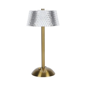 Lampe de table portable sans fil dorée pour restaurant, lampe de bureau LED rechargeable sur batterie, commande tactile sans fil, décoration de chevet pour la maison - Product Image 1