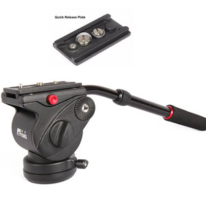 Jy0506h Cámara Dslr Cabezal de vídeo de fluido hidráulico para trípode de aluminio Monopod Slider Grabación panorámica <span class=keywords><strong>Película</strong></span> de video forshoot - Product Image 4