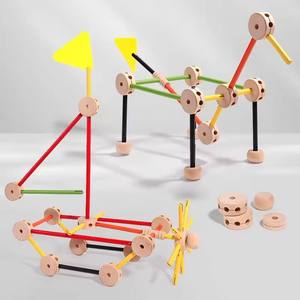 Juego educativo inteligente de Educación de madera, juego de bloques de artilugios de gran equilibrio, juguetes DIY para niños, juguetes de madera para insertar y desmontar - Product Image 6