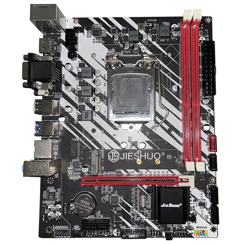 Qianjieshuo — carte mère B75 LGA 1155, composant pc, compatible avec processeur Intel core i3/i5/i7, 2 x DDR3, processeur Intel 2/3ème génération, H61