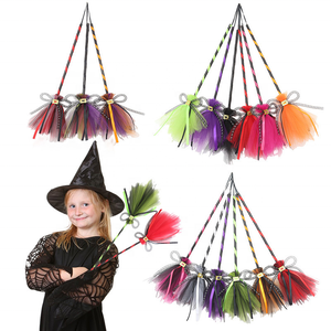 Escoba de Bruja de Halloween, Linda y Duradera, Decoración para Fiestas Infantiles, para Disfraces - Product Image 1