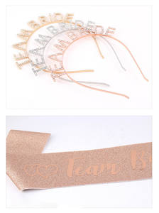 Go Party Wedding Hairbands Princess Tiara Crown Rhinestone Full Diamond <span class=keywords><strong>TEAM</strong></span> <span class=keywords><strong>BRIDE</strong></span> <span class=keywords><strong>Diadema</strong></span> y Glitter Sash Set para mujeres niñas - Product Image 6