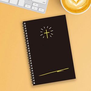 Libreta de Direcciones Cristiana A5 con Espiral y Cubierta de Cuero, 80 Hojas, Uso Promocional, Diseño Simple con Temática de Fantasía, Línea AF - Product Image 1