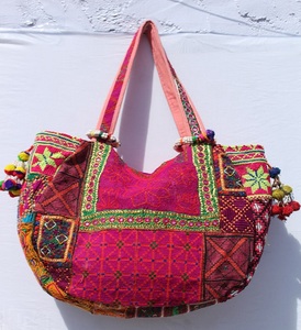 Newly Vintage Style Banjara <b>Bag</b> - Handmade Indian Tribal <b>Patchwork</b> Tote with Mirror Work Anniversary Gift for Her - Product Image 4