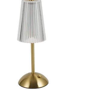 Lampe de table LED tactile moderne sans fil rechargeable en métal pour restaurant et hôtel, éclairage décoratif 2W - Product Image 1