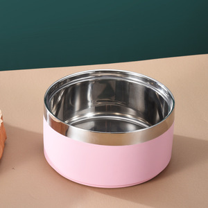 Alimentador de logotipo personalizado, tigela de gato de estimação, parede dupla, tigelas de cão de aço inoxidável com fundo de silicone antiderrapante - Product Image 4