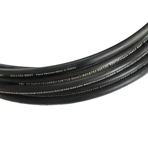 Customized SAE <strong>R1</strong> <strong>R2</strong> High-Pressure Hydraulic <strong>Hose</strong> Black Synthetic <strong>Rubber</strong> Steel Wire Reinforcement Smooth Surface - Product Image 2