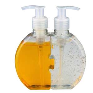 Bouteille de bain PET mère enfant personnalisable avec double paille boîte de gel douche <span class=keywords><strong>vide</strong></span> pour nettoyant pour le visage manipulation de surface mate - Product Image 1