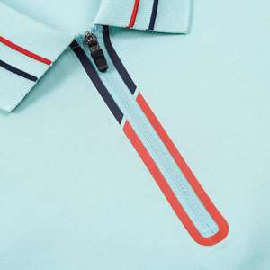 Polo Elastica Ecologica con Logo Personalizzato, Alta Qualità, Cerniera, Traspirante, per Uomo - Product Image 5