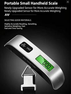 High Precision <b>Digital</b> Hanging <b>Scale</b> 50kg LCD Display Metal Body with Unit Switch and Battery Powered - Product Image 4