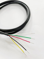 24 22 20 AWG RVV 2 3 4 5 6 7 8 Inti Tembaga Berlapis Timah Terpilin Kabel Listrik PE RVV Hitam Berselubung Lunak