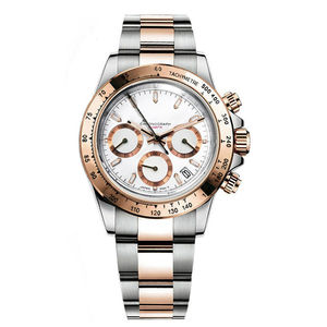 Montre sport à quartz pour homme, étanche, lumineuse, avec bracelet en acier inoxydable, cadran rond de 40 mm, largeur de bracelet de 20 mm, dernier modèle - Product Image 3
