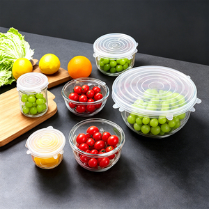Tapas de Silicona Elásticas Herméticas para Microondas, Cubiertas Elásticas para Recipientes de Cocina, Almacenamiento de Alimentos - Product Image 1