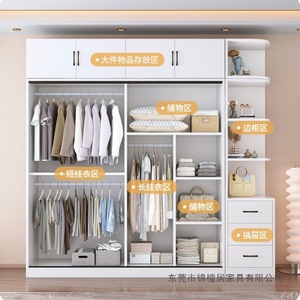 Moderno Armario con Puertas Corredizas y Estante de Almacenamiento para Dormitorio, Uso Doméstico - Product Image 2