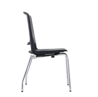 Chaise d'école d'étude en plastique confortable avec table d'écriture chaise d'ordinateur certifiée bifma