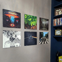 Support mural minimaliste en vinyle acrylique support mural en acrylique présentoir pour albums, présentoir CD, étagères de collection de cartes