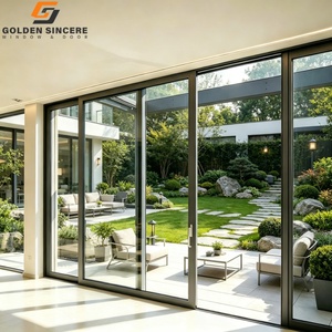 Puerta Corredera de Aluminio y Vidrio de Perfil Delgado de Diseño Moderno GS, Puerta Corredera Grande para Patio, Ahorro de Energía, para Interiores y Exteriores - Product Image 4