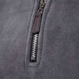 480 GSM Người Đàn Ông Của Giản Dị Thời Trang Dạo Phố Lông Cừu Áo Đứng Cổ Áo Có Thể Điều Chỉnh HEM Dây Kéo Thiết Kế In Kỹ Thuật Số Mùa Thu Polyester/Bông - Product Image 5