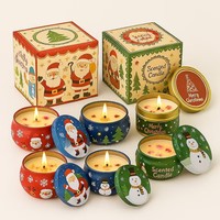 Vente en gros de bougies aromatiques personnalisables pour diverses occasions de Noël, bougies parfumées en cire de soja spirituelle, coffret cadeau