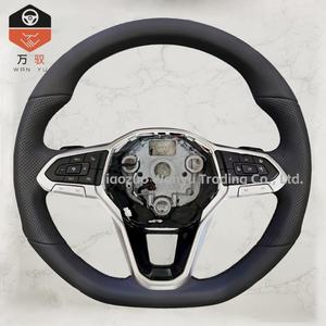 Volant pour Volkswagen Golf 4-8 <span class=keywords><strong>Polo</strong></span> Jetta M3 Série 2 Série <span class=keywords><strong>6</strong></span> - Sportif en Fibre de Carbone et Cuir - Product Image 2