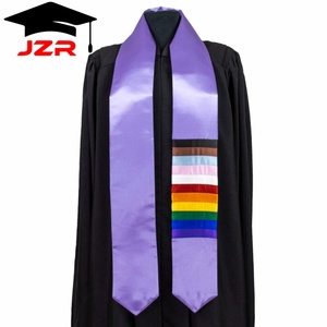 Banda de Graduación Personalizada con Logotipo Bordado de 60/72 Pulgadas en Satén para Graduados Universitarios Internacionales - Product Image 4