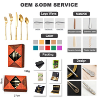 Ensemble de couverts en acier inoxydable argenté unique de 16/20/24 pièces avec manche épaissi, idéal pour mariage, comprenant cuillères, fourchettes et couteaux