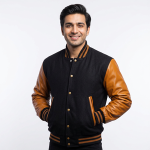 Luxury Winter Varsity <b>Jacket</b> for <b>Men</b> Women Cow Skin <b>Leather</b> Customized Patches Chenille CollegeBaseballjacket for <b>men</b> - Product Image 1