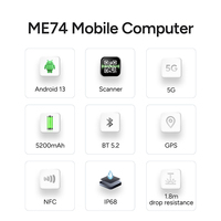 Chaîne du froid PDA ultra-robuste terminal de données portable pda 5G Scanner de codes à barres IP68 ordinateur portable android 13 pda industriel robuste