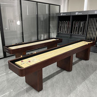 Table de shuffleboard en bois massif de 12 pieds en gros, jeu de shuffleboard pour salle de jeux d'entreprise ou de famille, jeu de shuffleboard, TS-0908