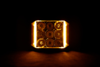 Feux LED de type pod de 5 pouces 120W série 3065 avec DRL ambre, faisceau spot latéral, pour conduite tout-terrain, travail, Jeep, camion, VTT, UTV