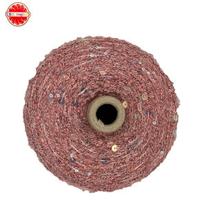 Gradiente acrílico poliéster lana lentejuelas bucle hilo ecológico reciclado alta tenacidad diseño de terrazas de ensueño patrón teñido - Product Image 3