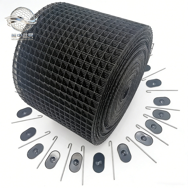 Anti-Bird Welded Solar Panel Mesh 8in X 100ft 1.0mm Black PVC Coated Wire Critter Guard for Rooftop PV Protection