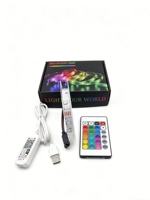 Lampu Strip LED RGB USB 5050 5V WS2811 untuk Lampu Latar TV, Tahan Air IP33, Dapat Dipotong, Dikontrol via Aplikasi/WiFi, Bersertifikasi RoHS