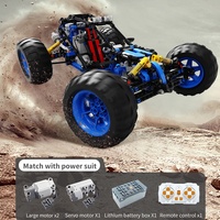 Juego de bloques de construcción de coche todoterreno teledirigido de 2,4 Ghz, programable, con Control por aplicación, 466 piezas