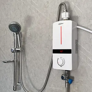 Vendas quentes novo mini portátil de aço inoxidável tankless 5500w aquecedor de água quente elétrico aquecedor de água 220v