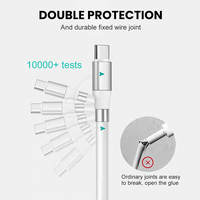 2024 penjualan laris 100CM 2,4 A kawat penyimpanan pegas fleksibel kabel Data USB ponsel pengisian cepat magnetik