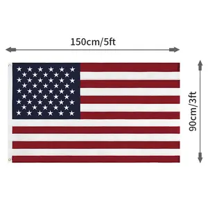 High-quality 3*5ft Nylon Flags Of All Countries Waterproof Beach American Embroidery Flag USA Flags