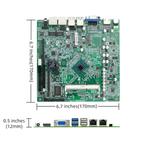 Placas base X86 Intel Celeron J1900 J1800 compatible con WiFi 6 COM <span class=keywords><strong>DDR3</strong></span> servidor sin ventilador de un solo canal placa base industrial Thin ITX - Product Image 2