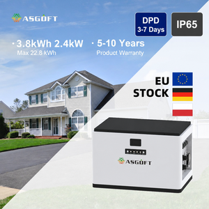EU Stock Portable Lifepo4 Solar Battery 3.8kWh 2.4KW All-In-One CAN IP65 Stackable 6000 Cycles Home <b>Energy</b> <b>Storage</b> <b>System</b> - Product Image 1
