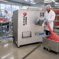 Máquina Picadora de Carne Industrial Multifuncional Automática con Elevador para Cerdo, Res y Pescado, Capacidad de 1000 a 2000 Kilos