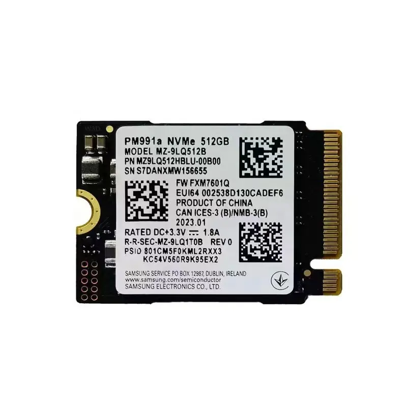 원래 삼성 1TB 하드 드라이브 PM991a/PM991 M.2 SSD 128GB 512GB 2230 내부 솔리드 스테이트 드라이브 PCIe3.0x4 NVME 하드 디스크